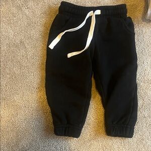 Little Bipsy Black Joggers with White Drawstring